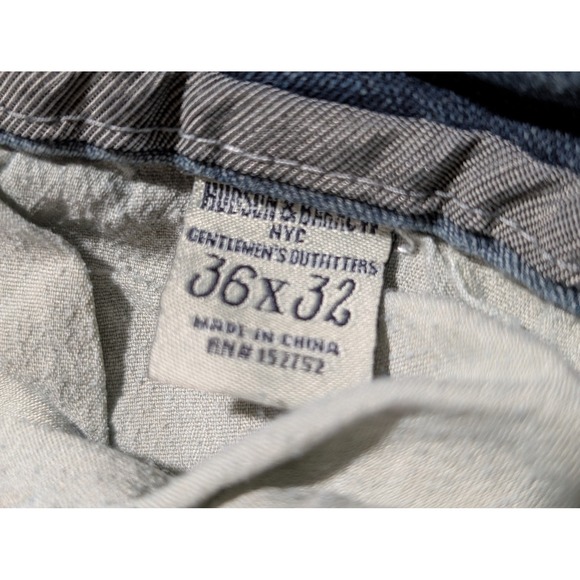 Hudson & Marshall Slim Stretch Jeans Mens 36x32 Blue Denim Straight Leg Casual - Picture 4 of 8